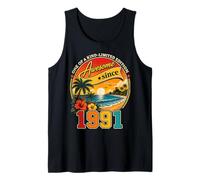 Awesome Since 1991 Vintage Beach Tropical 35th Birthday Canotta