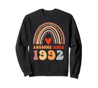 Awesome Since 1992 34th Birthday Boho Rainbow 34 Years Old Felpa