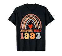 Awesome Since 1992 34th Birthday Boho Rainbow 34 Years Old Maglietta