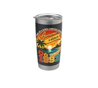 Awesome Since 1993 Vintage Beach Tropical 33rd Birthday Bicchiere termico in acciaio inox doppia parete
