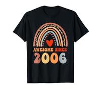 Awesome Since 2006 20th Birthday Boho Rainbow 20 Years Old Maglietta