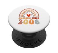 Awesome Since 2006 20th Birthday Boho Rainbow 20 Years Old PopSockets PopGrip Adesivo