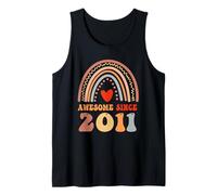 Awesome Since 2011 15th Birthday Boho Rainbow 15 Years Old Canotta