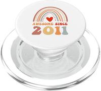 Awesome Since 2011 15th Birthday Boho Rainbow 15 Years Old PopSockets PopGrip per MagSafe