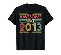Awesome Since 2013 13th Birthday Retro Vintage 13 Years Old Maglietta