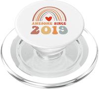 Awesome Since 2019 7th Birthday Boho Rainbow 7 Years Old PopSockets PopGrip per MagSafe