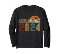 Awesome Since 2024 Men Women Birth of Birthday Years Vintage Maglia a Manica