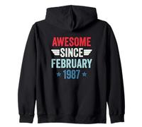 Awesome Since February 1987 Felpa con Cappuccio