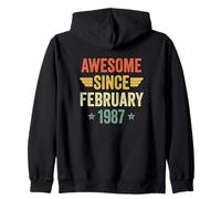 Awesome Since February 1987 Felpa con Cappuccio