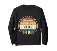 Awesome Since March1966 - Compleanno Vintage Maglia a Manica