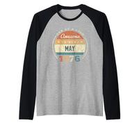Awesome Since May 1976 - Compleanno Vintage Maglia con Maniche Raglan