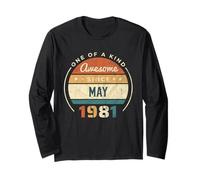 Awesome Since May 1981 - Compleanno Vintage Maglia a Manica