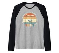 Awesome Since May 1981 - Compleanno Vintage Maglia con Maniche Raglan