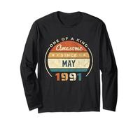 Awesome Since May 1991 - Compleanno Vintage Maglia a Manica