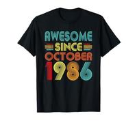 Awesome Since October 1986 Vintage October 1986 Birthday Maglietta