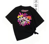 Awesome Squad T-shirt nera a maniche corte, edizione primavera/estate. Indossa l'atmosfera "Awesome Squad delle tre sorelle" sulla manica. Le uscite nere cool. L,M,S,XXXL,XL/XXLHalloweenCotone
