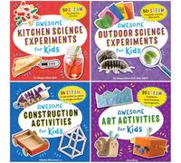 Awesome STEAM Activities for Kids Series 4-Book Bundle Set - Kitchen Science, Outdoor Experiments, Construction, and Art Projects