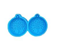 Awesomeonei 1/4PCS Albero della Vita della Resina della Muffa Dell'orecchino del Silicone Epossidica Stampi Dell'orecchino del Cuore Rotondo Ciondolo Portachiavi Stampi Ornamento Fai da Te 4#