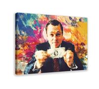 AWFGQ Poste6 - Poster su tela del film Il lupo di Wall Street Poste6, decorazione artistica da parete per soggiorno e camera da letto, decorazione con cornice, 40 x 60 cm