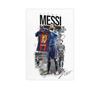 AWFGQ Poster su tela, motivo Lionel Messi, decorazione artistica da parete per soggiorno, camera da letto, senza cornice, 60 x 90 cm