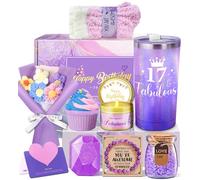 Awfrky Regalo di compleanno per donne, set regalo viola per mamma, sorella, amica, moglie, fidanzata, figlia, regalo unico per donne che hanno tutto, Viola, 17TH Birthday Gifts, Regali per il 17°