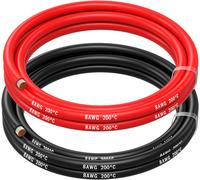 AWG Cavo Elettrico Silicone - 2 Fili Separati Rosso E Nero Ciascuno per RC, Dron