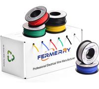 AWG Trefolo Filo in Rame Stagnato in Silicone Bobina 25 Piedi Ciascuno 6 Colori