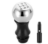 AWGNTQQ Pomelli Leva Cambio Auto Per Citroen Per C2 Per C3 Per C4 Pomello Del Cambio MT In Lega A 5 Velocità Gear Shifter Manopola(Chrome black font)
