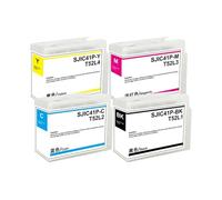 AWGSRZIU Set di cartucce d'inchiostro compatibili SJIC41P per stampante per etichette opache a getto d'inchiostro a colori CW-C4000, inclusa SJIC41P-MK SJIC41P-C SJIC41P-M SJIC41P-Y(1Set 4Colors)