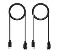 AWINNER Compatibile con caricabatterie Garmin Watch, cavo USB-C, 0,9 m, confezione da 2, nero