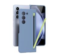 AWINNER Custodia per Samsung Galaxy Z Fold5 Slim S Pen con nuova penna S compatta integrata, supporto e slot per penna (blu)
