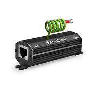 Awishwell Protezione contro le sovratensioni Ethernet Gigabit, 1 confezione PoE++ RJ45 Surge Protector 1000Mbps, 20KA metallo schermato parafulmine rete LAN CAT5/CAT6 Thunder Arrestor-flangia di