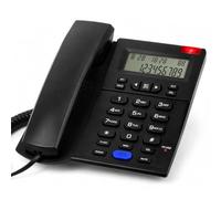 Awishwell Telefoni fissi desktop per la casa con display LCD e mani libere | Telefono con filo con composizione rapida, chiave di memoria, suoneria forte per casa/ufficio/hotel, telefono Black House