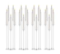 Awjaisca 4 centrotavola per candelabri, candelabri alti, 22,1 cm, trasparenti, portacandele conici a 5 bracci con paralume in acrilico, candela LED per cene di nozze e feste, 1 set