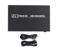 AWJUWHBJ Commutatore HDTV ad alta trasparenza a 2 porte con interfacce USB e adattatori EDID per uso adatto per computer room Switcher