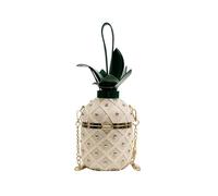 AWJUWHBJ Divertente borsa a tracolla con motivo ananas tracolla regolabile ampio spazio di archiviazione soluzione compatta per il trasporto per le donne borsa a tracolla design ananas, bianco, One