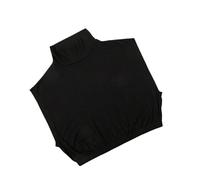 AWJUWHBJ Fazzoletto da collo Casual Collare Inserto Caldo Falso Caldo Maglione Inverno Accessori Antivento Staccabile Dolcevita Mezza Camicia Per Le Donne, Nero , Taglia unica
