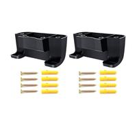 AWJUWHBJ Gancio per tubo da giardino Supporto per acqua nera per montaggio a parete esterna Supporto per tubi da giardino con viti Avvolgitubo Organizer