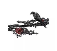 AWJUWHBJ Mystical Rose Gothic personalizzabile Fit lega gioielli gotici per uso quotidiano casual stile punk corvo e rosa gioielli