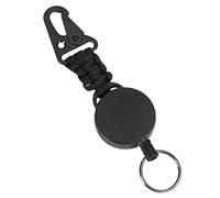 AWJUWHBJ Portachiavi retrattile moschettone badge titolare fune metallica in acciaio fibbie con 25,7 pollici in acciaio retrattile badge cavo