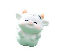 AWJUWHBJ Statua da giardino della mucca del fumetto statua della resina figurina per la decorazione del cortile all'aperto regalo della decorazione del piccolo animale