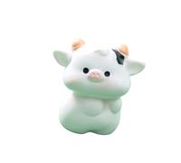 AWJUWHBJ Statua da giardino della mucca del fumetto statua della resina figurina per la decorazione del cortile all'aperto regalo della decorazione del piccolo animale