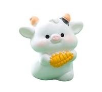 AWJUWHBJ Statua da giardino della mucca del fumetto statua della resina figurina per la decorazione del cortile all'aperto regalo della decorazione del piccolo animale