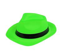 AWJUWHBJ Verde Homburg Plastica Cappello Gangster Fascino Rodeos Colore Luminoso Per Il Partito Usura Puntelli Vacanze Per Festival Musicali Bulk Luminoso Per Adulti Per Bambini