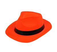 AWJUWHBJ Verde Homburg Plastica Cappello Gangster Fascino Rodeos Colore Luminoso Per Il Partito Usura Puntelli Vacanze Per Festival Musicali Bulk Luminoso Per Adulti Per Bambini