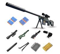 AWM - Pallina in schiuma per fucile da cecchino con 20 palline morbide, fucile da cecchino con lunetta per bambini, unisex, set di gioco Blaster per ragazzi, bambini e adulti