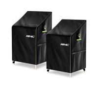 AWNIC 2 Confezioni Copertura Sedie Esterno Impermeabile, Resistente ai Raggi UV Copri Sedie da Giardino 420D Poliestere Adatto per Sedie Plastica Esterno Impilabili 65x75x85/120cm