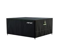 AWNIC Copertura Tavolo Esterno Impermeabile, Resistente ai Raggi UV Resistente allo Strappo Copertura per Mobili da Giardino, 420D Poliestere Telo Copri Tavolo Esterno 160x160x71cm