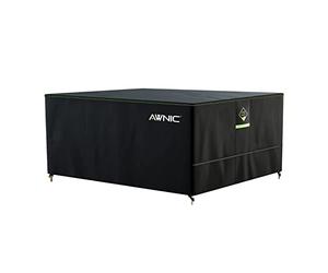 AWNIC Copertura Tavolo Esterno Impermeabile, Resistente ai Raggi UV Resistente allo Strappo Copertura per Mobili da Giardino, 420D Poliestere Telo Copri Tavolo Esterno 200x160x71cm