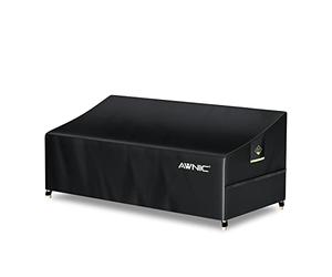 AWNIC Copridivano Componibile da Giardino, Copridivano Esterno 3 Posti, Impermeabile, Resistente ai Raggi UV, 220 x 85 x 61/71 cm